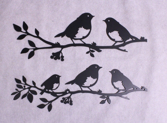 NEW 5 Birds On 2 Branches Metal Wall Decorations - FranksFunkyStuff