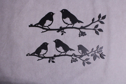NEW 5 Birds On 2 Branches Metal Wall Decorations - FranksFunkyStuff