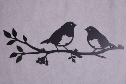 NEW 5 Birds On 2 Branches Metal Wall Decorations - FranksFunkyStuff