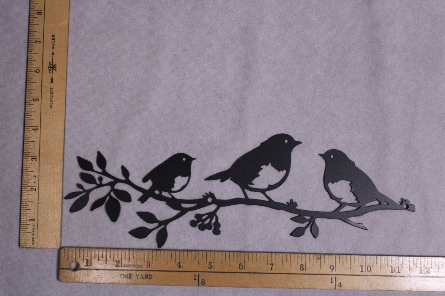 NEW 5 Birds On 2 Branches Metal Wall Decorations - FranksFunkyStuff