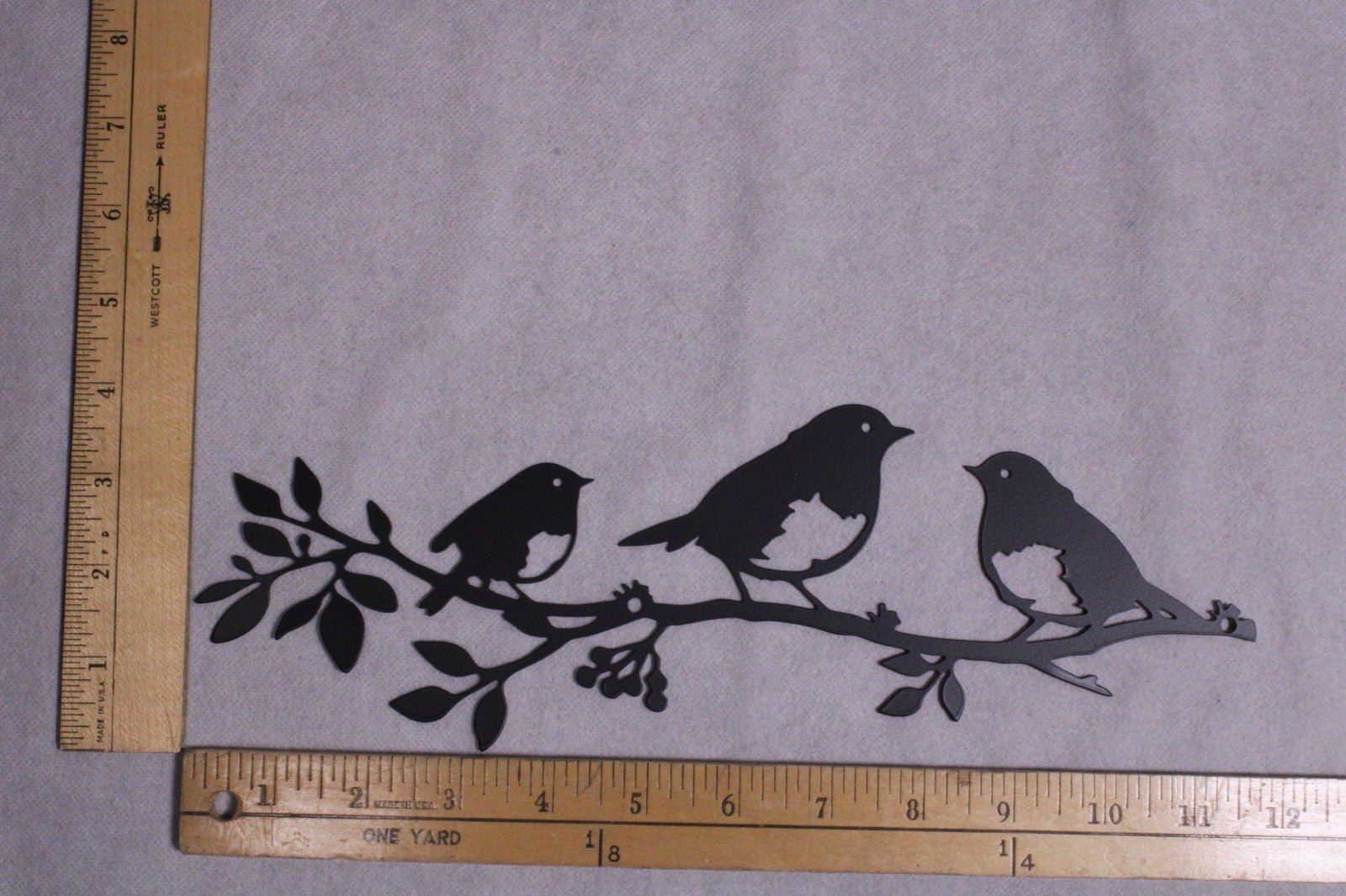 NEW 5 Birds On 2 Branches Metal Wall Decorations - FranksFunkyStuff