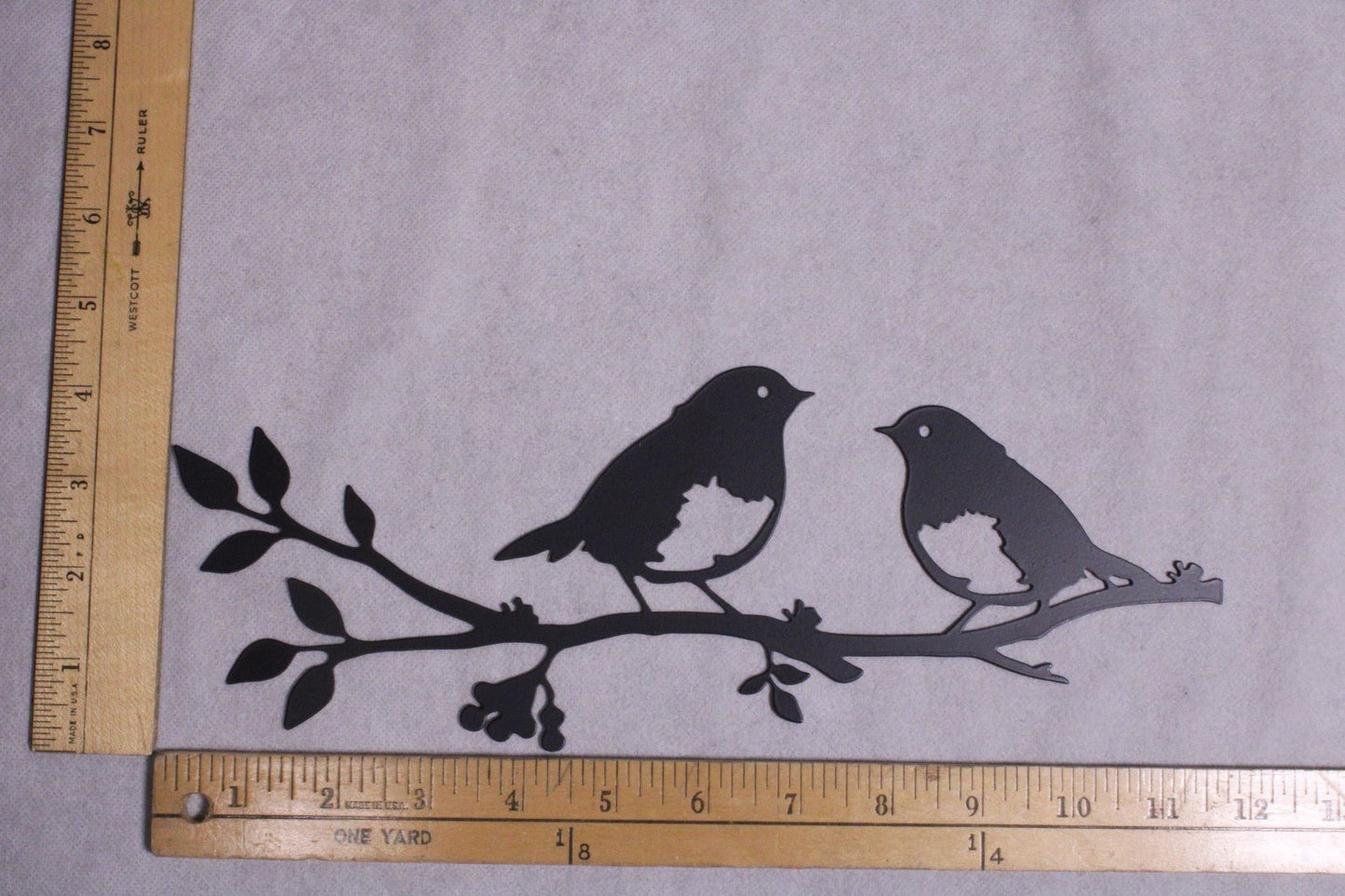 NEW 5 Birds On 2 Branches Metal Wall Decorations - FranksFunkyStuff