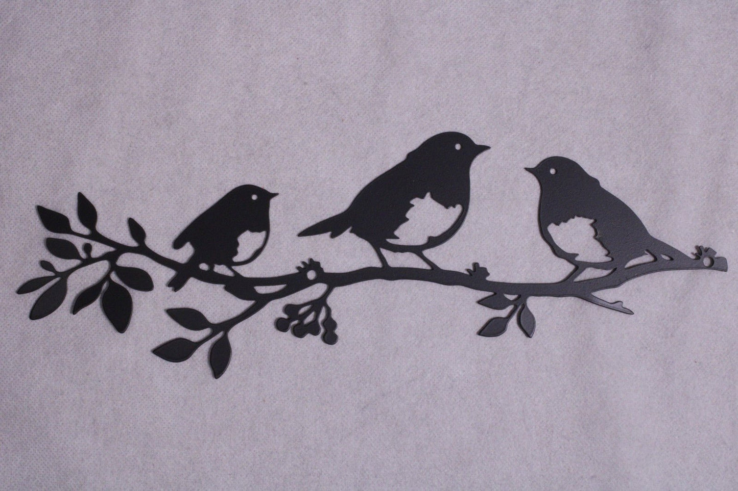 NEW 5 Birds On 2 Branches Metal Wall Decorations - FranksFunkyStuff
