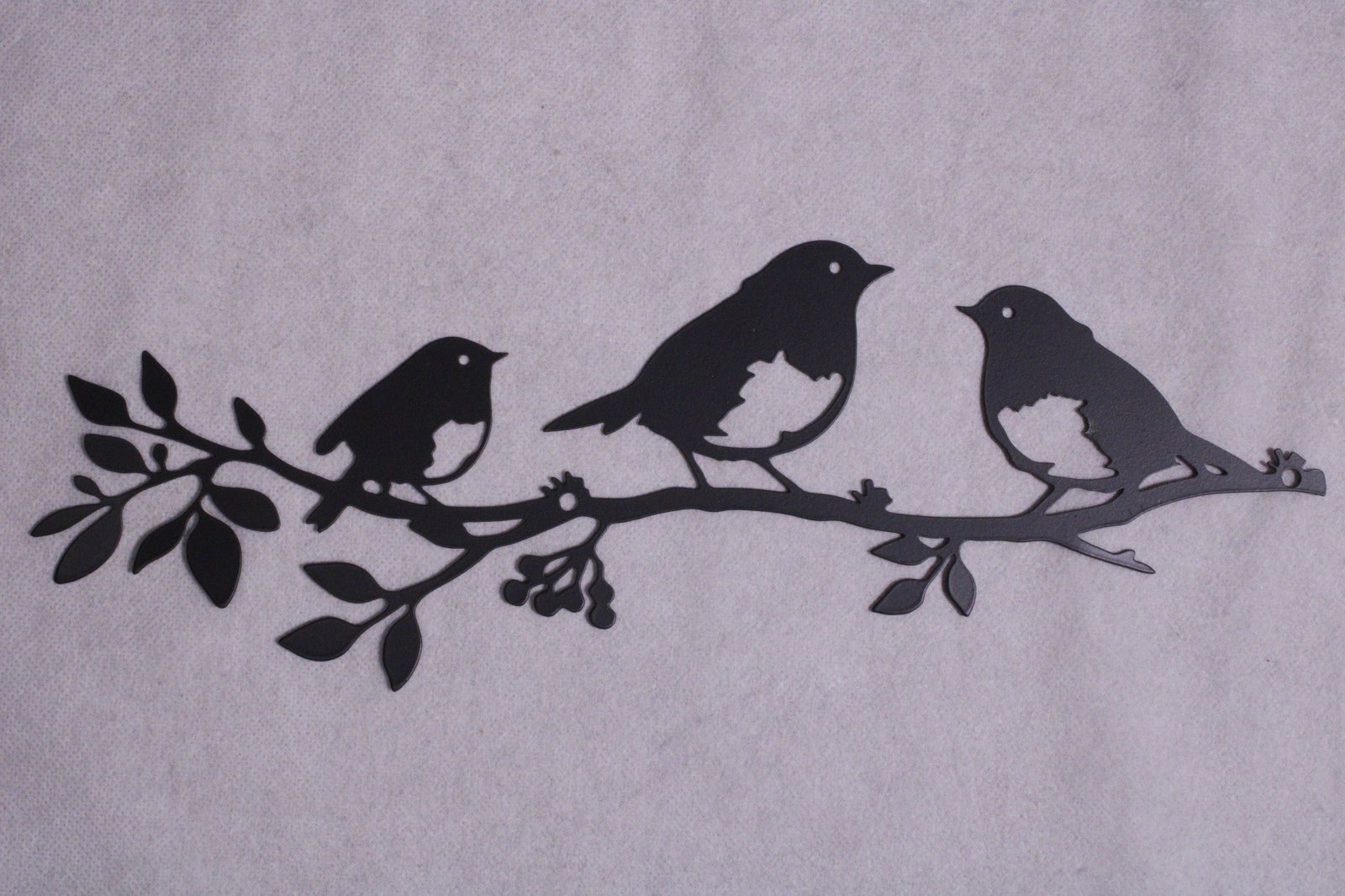NEW 5 Birds On 2 Branches Metal Wall Decorations - FranksFunkyStuff