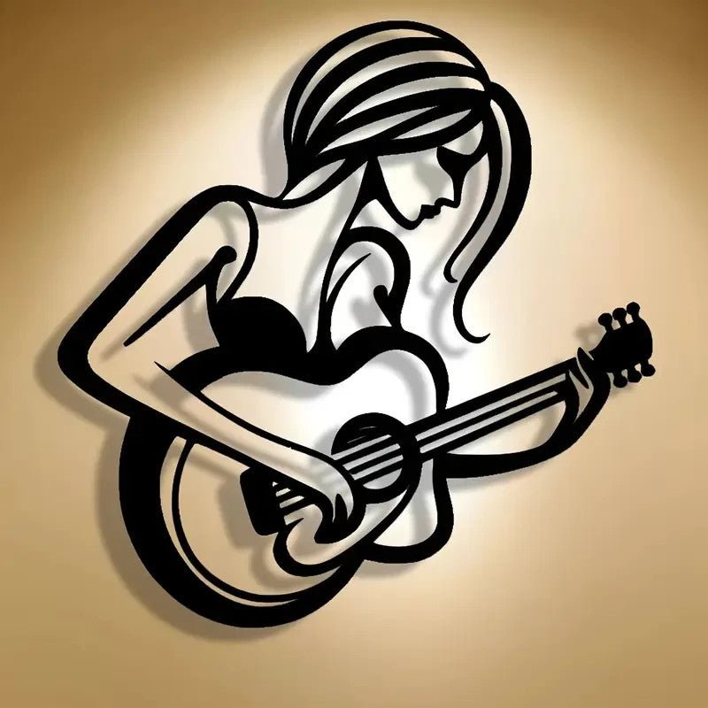 NEW Abstract Guitarist Metal Wall Art - FranksFunkyStuff