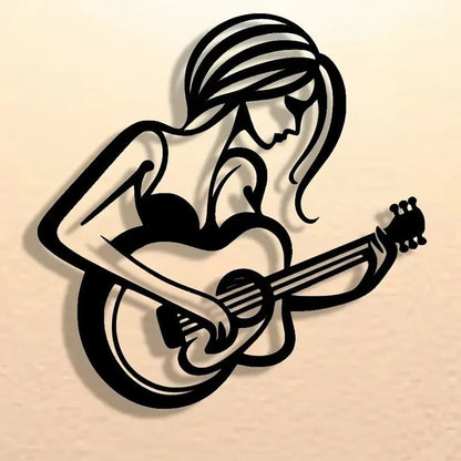 NEW Abstract Guitarist Metal Wall Art - FranksFunkyStuff