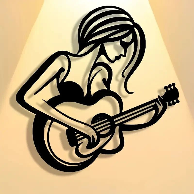 NEW Abstract Guitarist Metal Wall Art - FranksFunkyStuff
