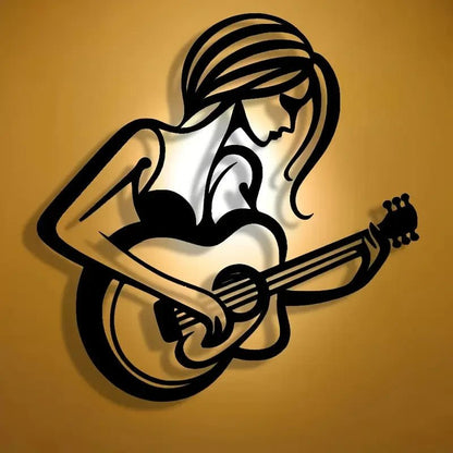 NEW Abstract Guitarist Metal Wall Art - FranksFunkyStuff