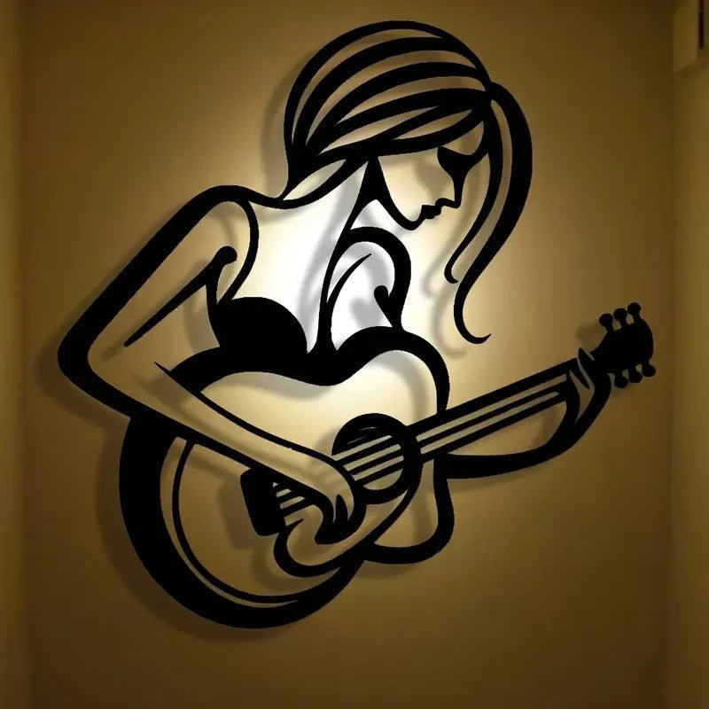 NEW Abstract Guitarist Metal Wall Art - FranksFunkyStuff