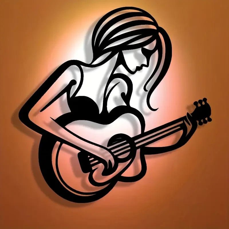 NEW Abstract Guitarist Metal Wall Art - FranksFunkyStuff