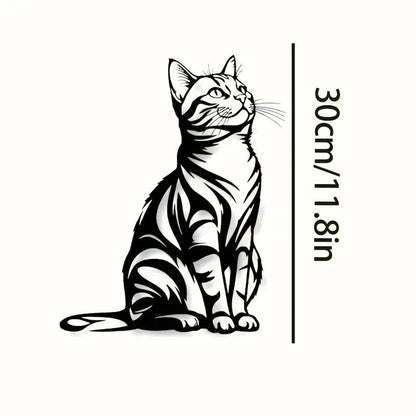 NEW Adorable Cat Metal Silhouette Wall Art - FranksFunkyStuff