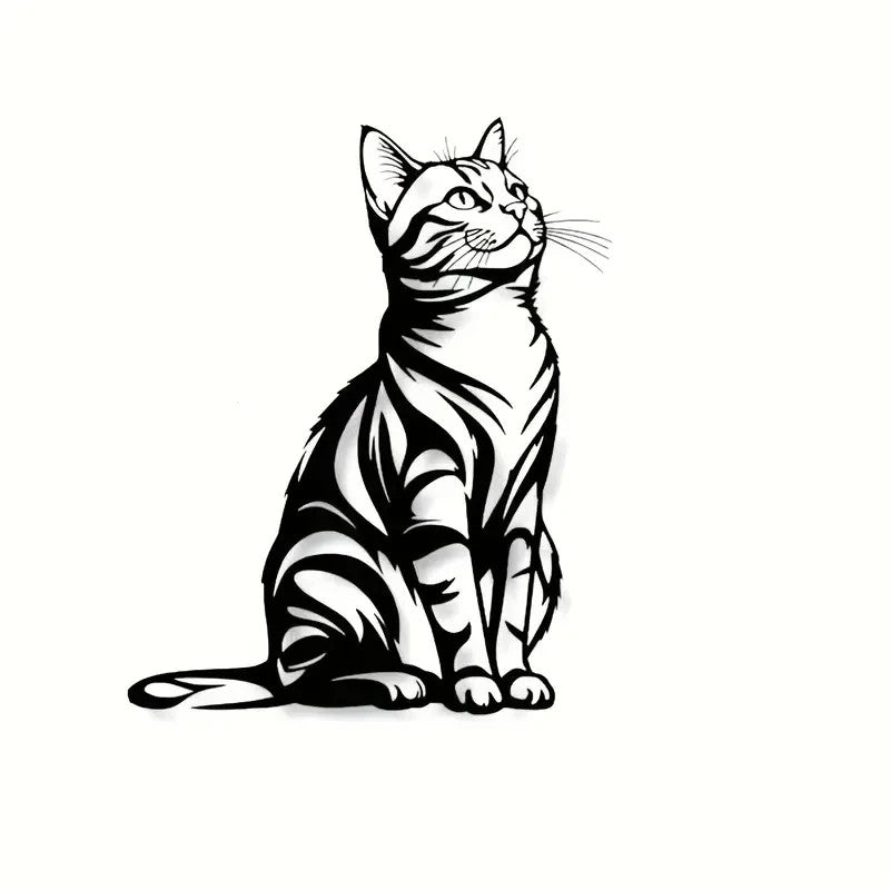 NEW Adorable Cat Metal Silhouette Wall Art - FranksFunkyStuff