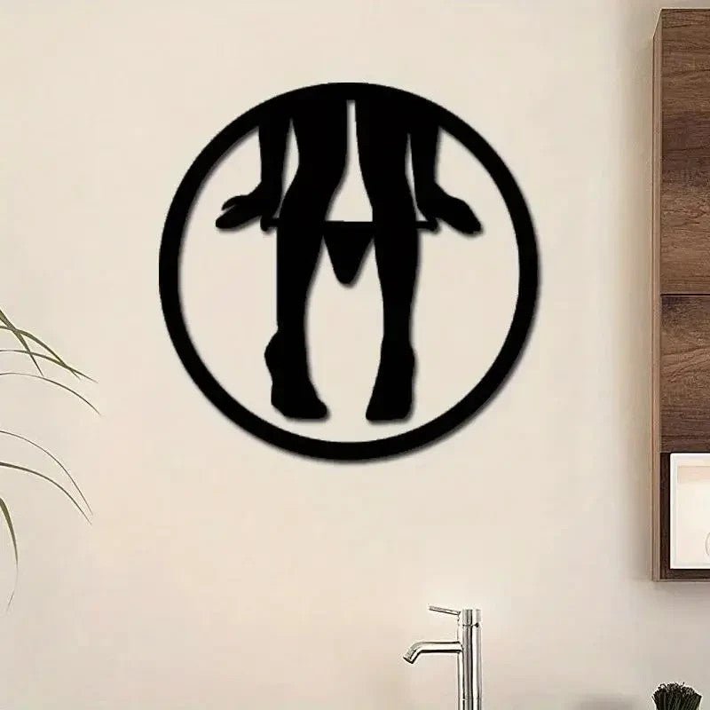 NEW Alluring Sexy Female Metal Wall Art Modern Minimalist Silhouette - FranksFunkyStuff