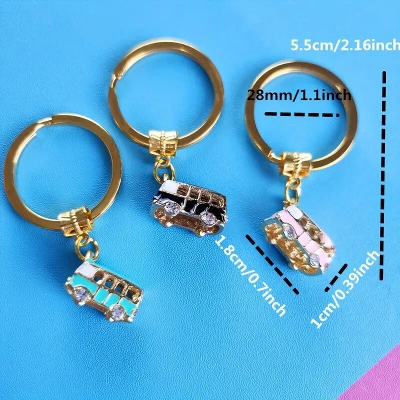 NEW Animated Volkswagen Look, Vintage - Style Bus Keychain - FranksFunkyStuff