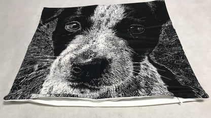 NEW Australian Cattle Dog Blue Heeler Pup Pillow Cover (1) - FranksFunkyStuff