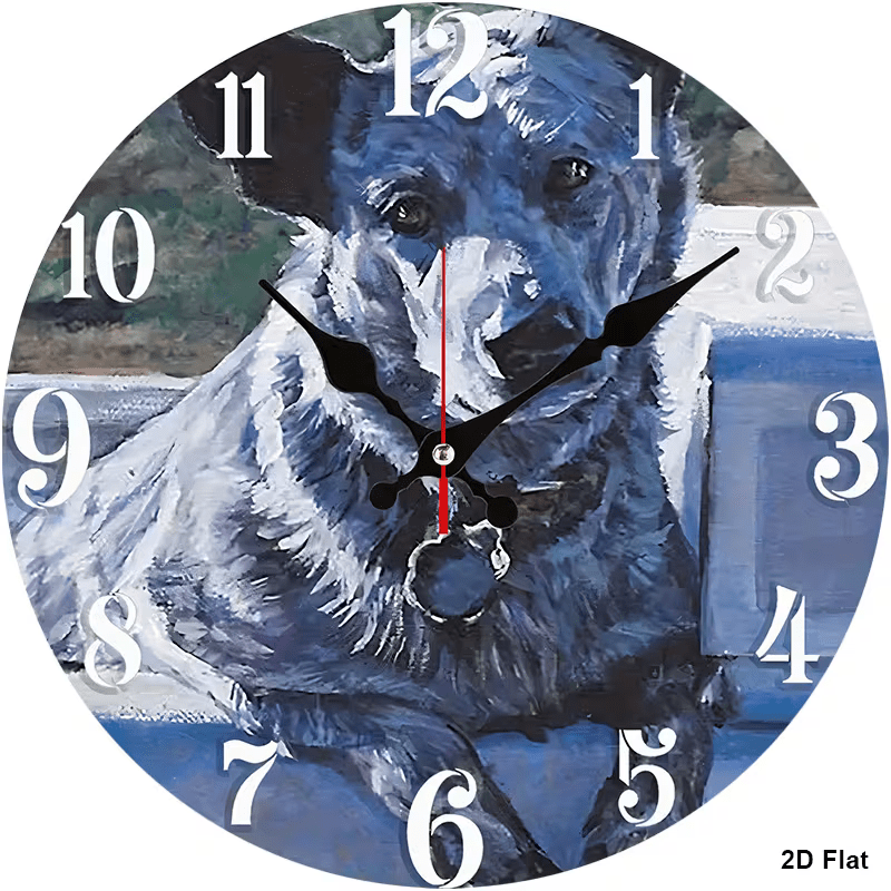 NEW Australian Cattle Dog Clock 10 Inch Round - FranksFunkyStuff