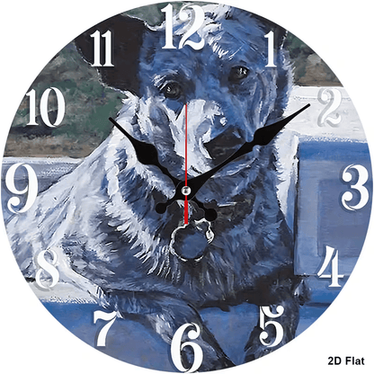 NEW Australian Cattle Dog Clock 10 Inch Round - FranksFunkyStuff