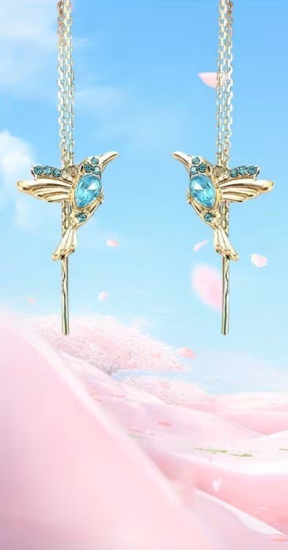 NEW Beautiful Hummingbird Earings - FranksFunkyStuff