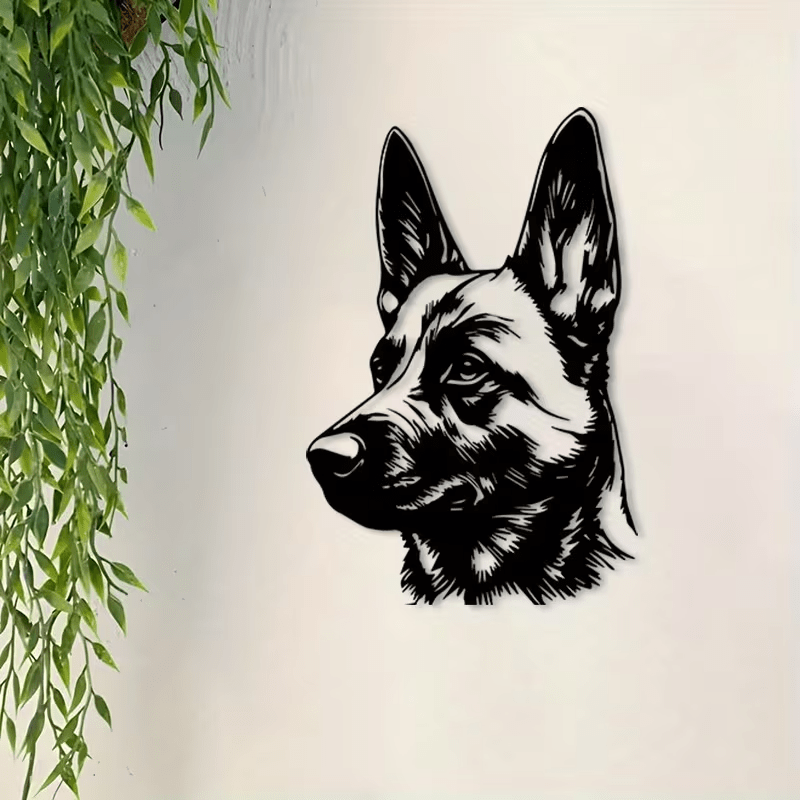 NEW Belgian Malinois Metal Silhouette Wall Art - FranksFunkyStuff