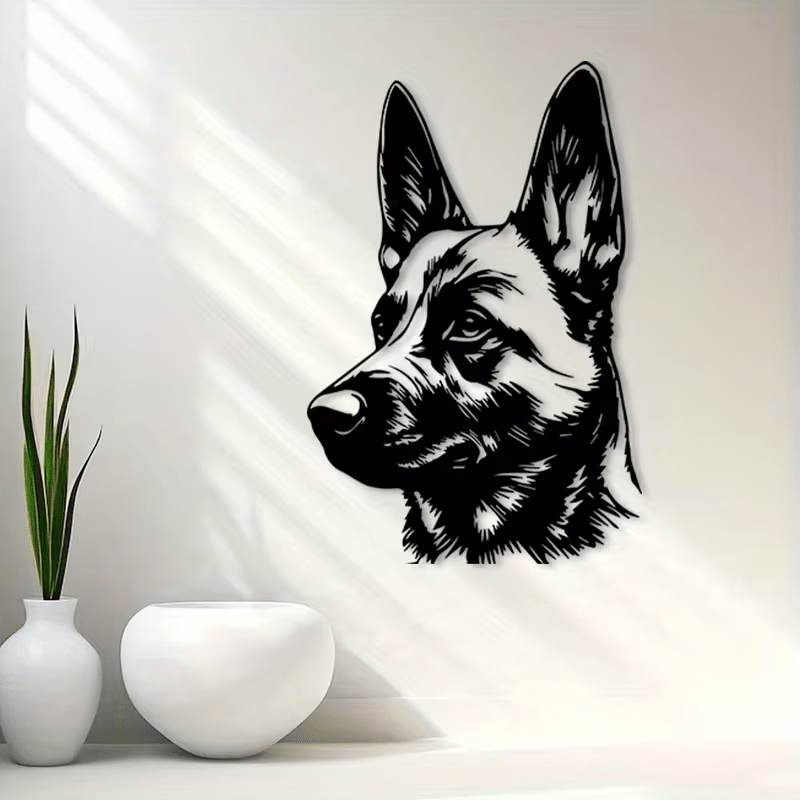 NEW Belgian Malinois Metal Silhouette Wall Art - FranksFunkyStuff