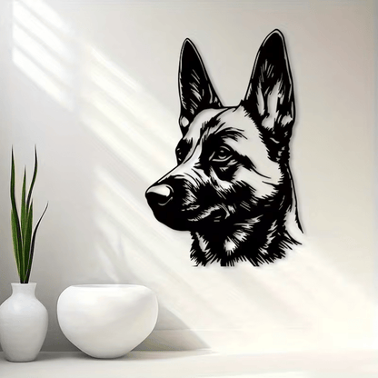 NEW Belgian Malinois Metal Silhouette Wall Art - FranksFunkyStuff