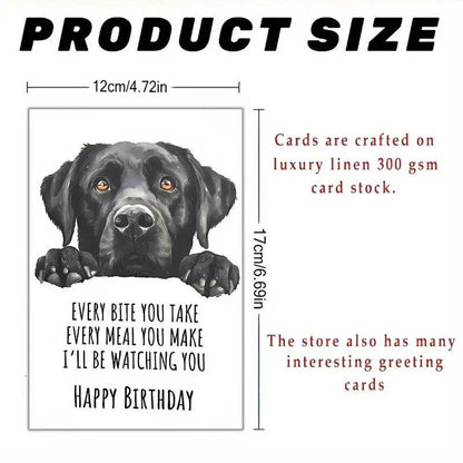 NEW Birthday Card, Funny Black Labrador Birthday Card - FranksFunkyStuff