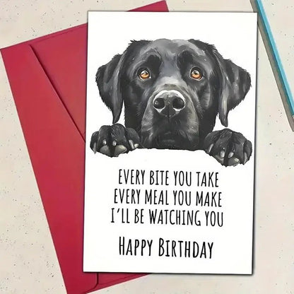 NEW Birthday Card, Funny Black Labrador Birthday Card - FranksFunkyStuff
