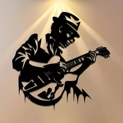 NEW Blues Guitarist Metal Wall Art - FranksFunkyStuff