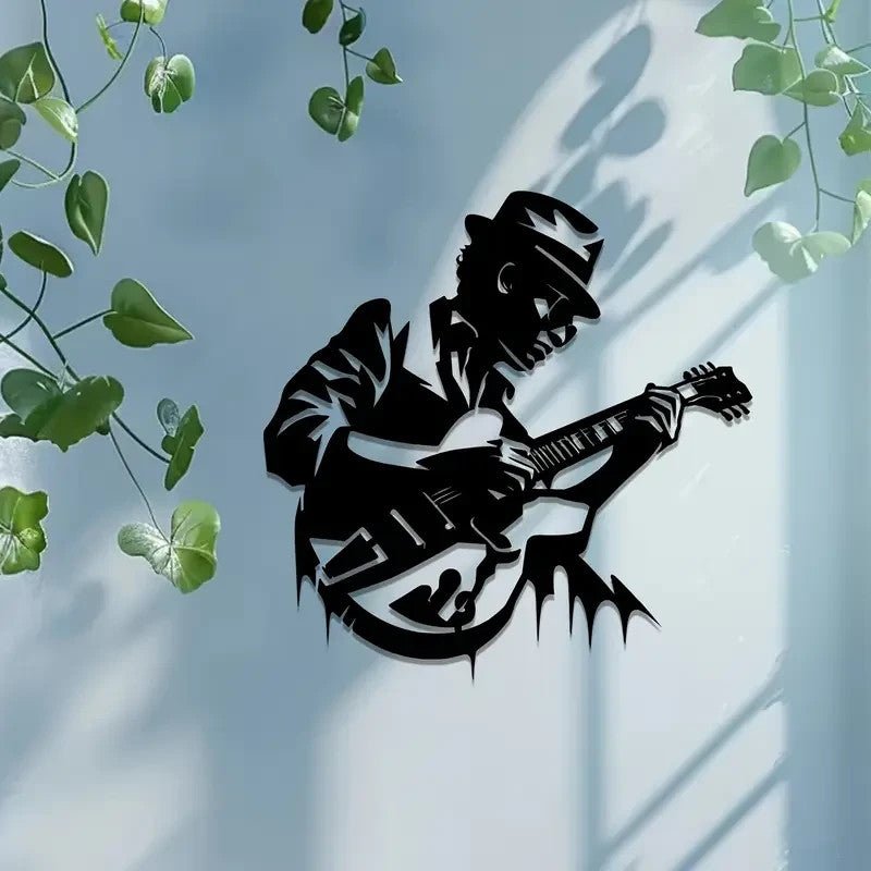 NEW Blues Guitarist Metal Wall Art - FranksFunkyStuff