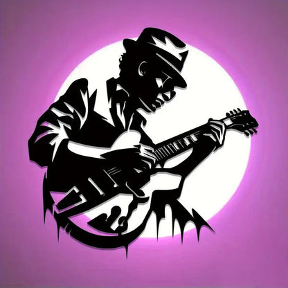 NEW Blues Guitarist Metal Wall Art - FranksFunkyStuff