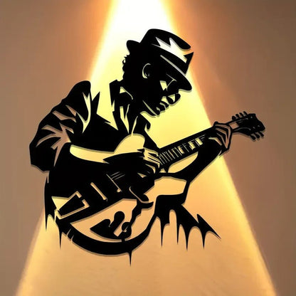 NEW Blues Guitarist Metal Wall Art - FranksFunkyStuff