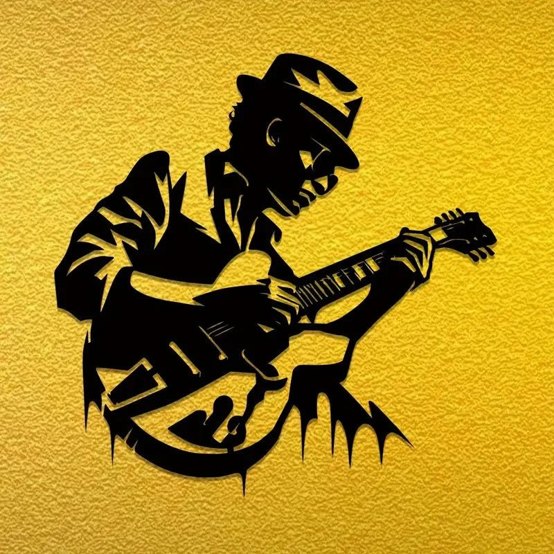 NEW Blues Guitarist Metal Wall Art - FranksFunkyStuff