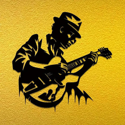 NEW Blues Guitarist Metal Wall Art - FranksFunkyStuff
