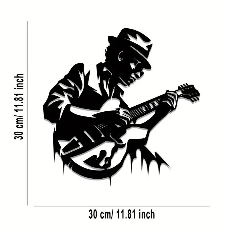 NEW Blues Guitarist Metal Wall Art - FranksFunkyStuff