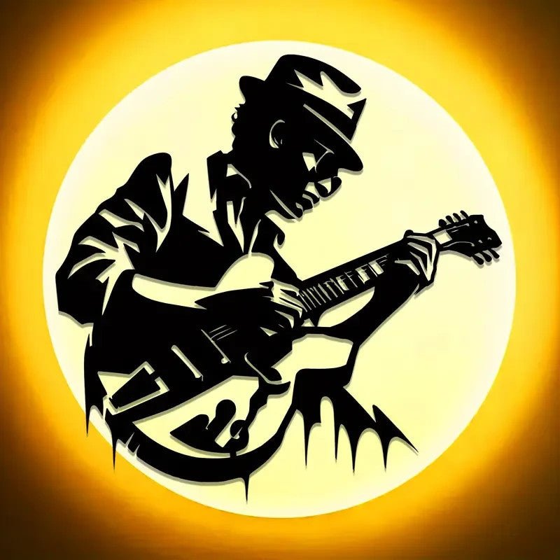 NEW Blues Guitarist Metal Wall Art - FranksFunkyStuff