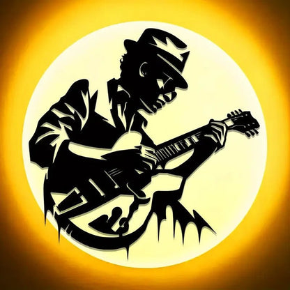 NEW Blues Guitarist Metal Wall Art - FranksFunkyStuff
