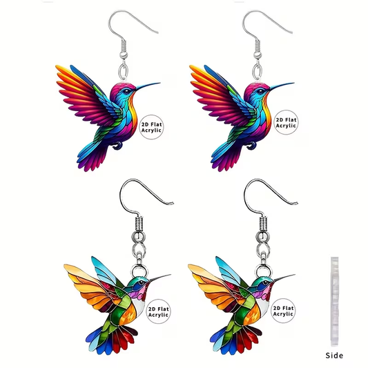 NEW Bohemian Hummingbird Earrings Cute Bird Earrings ( 4 EARRINGS ) - FranksFunkyStuff