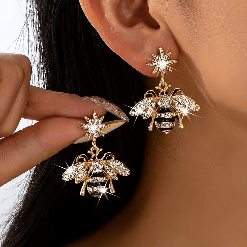 NEW Bumble Bee Charming and Versatile Luxury Earrings for Women - FranksFunkyStuff