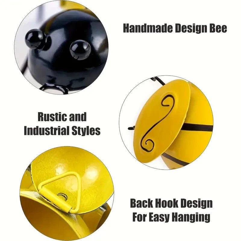 NEW BUMBLE BEE SET , 4 PIECES METAL DECOR. - FranksFunkyStuff