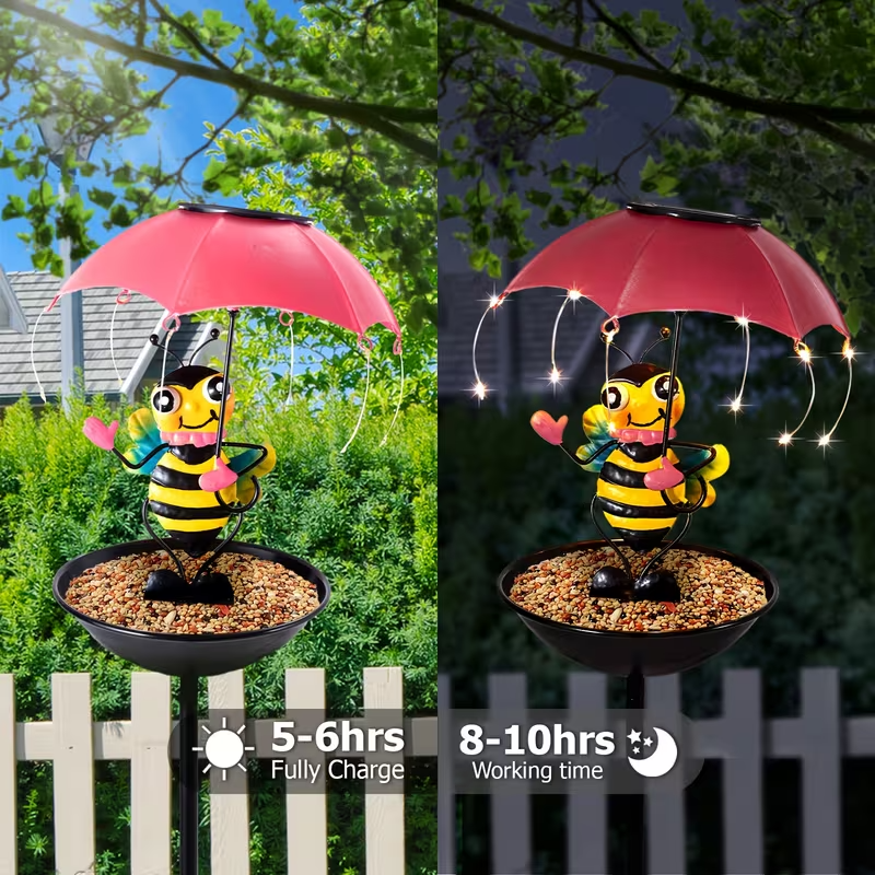 NEW Bumble Bee Statue with Bird Feeder Function - FranksFunkyStuff