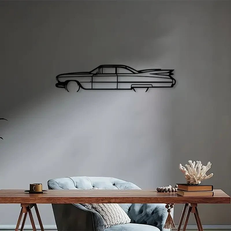 NEW Cadillac Deville Metal Car Silhouette - FranksFunkyStuff