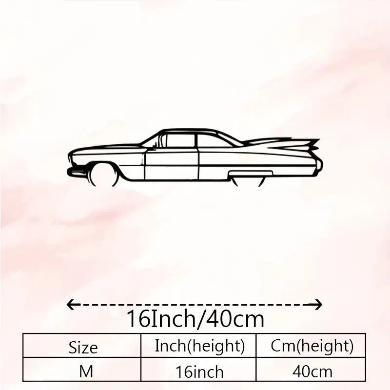NEW Cadillac Deville Metal Car Silhouette - FranksFunkyStuff