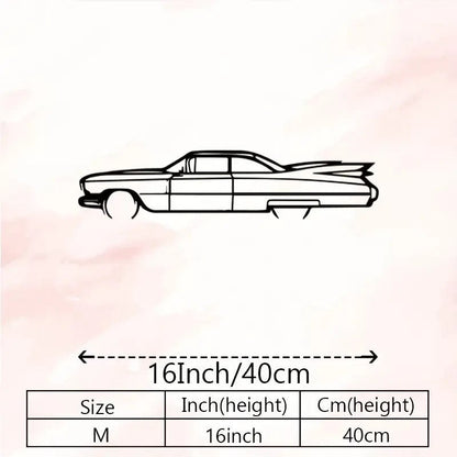 NEW Cadillac Deville Metal Car Silhouette - FranksFunkyStuff