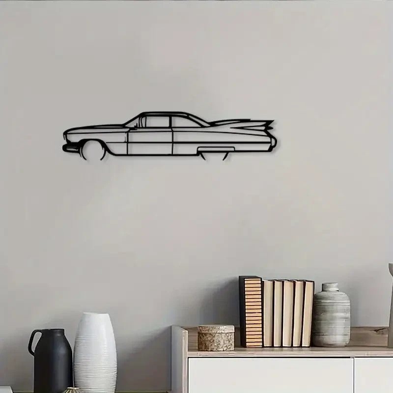 NEW Cadillac Deville Metal Car Silhouette - FranksFunkyStuff