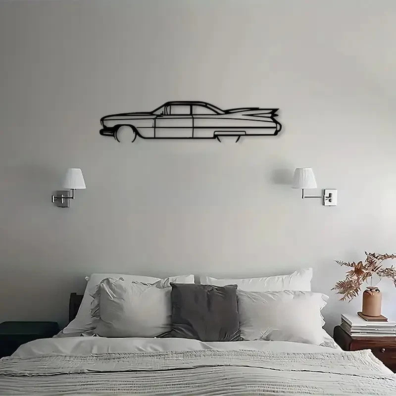 NEW Cadillac Deville Metal Car Silhouette - FranksFunkyStuff