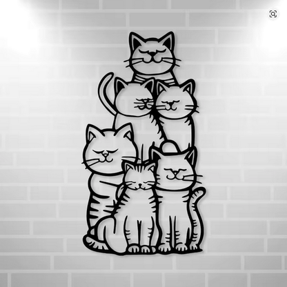 NEW Cat Metal Minimalist Silhouette Wall Art Hanging Decor for Cat Lovers!. - FranksFunkyStuff