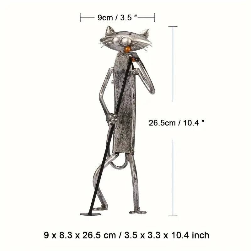 NEW Cat Metal Sculpture, Vocal Musical Instrument - FranksFunkyStuff