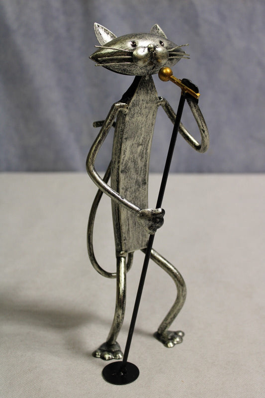 NEW Cat Metal Sculpture, Vocal Musical Instrument - FranksFunkyStuff