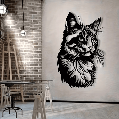 NEW Cat Metal Silhouette Wall Art - FranksFunkyStuff