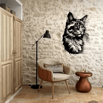 NEW Cat Metal Silhouette Wall Art - FranksFunkyStuff